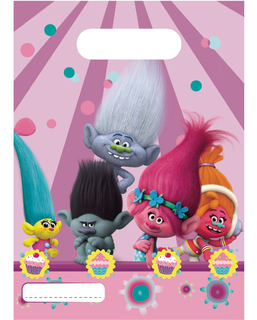  6 Trolls™ Geschenktüten 16,5 x 23 cm, fig. 1 