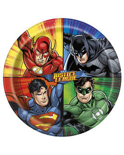  8 Assiettes en carton Justice League ™ 23 cm, fig. 1 