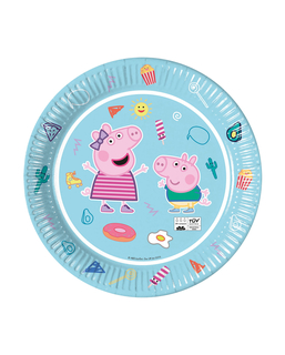  8 Assiettes en carton FSC Peppa Pig™ bleues 23 cm, fig. 1 