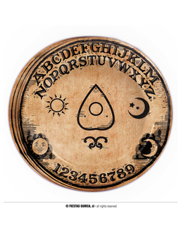  Spielerische Ouija-Pappteller Tischdeko für Halloween 8 Stück braun-schwarz 23 cm, fig. 1 