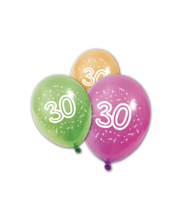  8 Ballons en latex anniversaire 30 ans 30 cm, fig. 1 