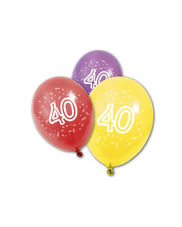  8 Ballons en latex anniversaire 40 ans 30 cm, fig. 1 