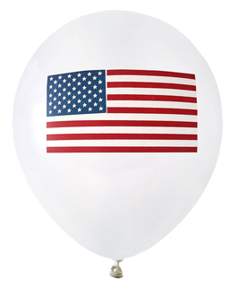  8 USA Luftballons mit Flagge weiß, fig. 1 