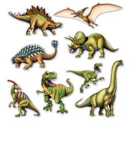  8 Découpes de dinosaures en cartons, fig. 1 