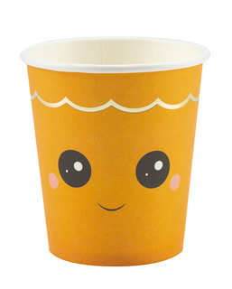  Kawaii-Kürbis-Becher für Halloween mit Kindern Tischzubehör 8 Stück orange 200 ml, fig. 1 