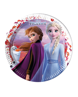  Frozen 2™-Pappteller Tischzubehör von Disney™ 8 Stück bunt 23 cm, fig. 1 