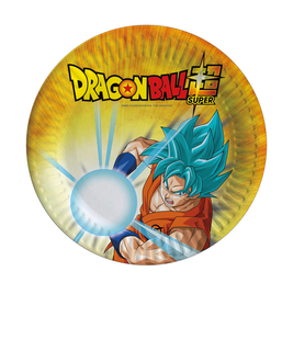  8 Petites assiettes en carton Dragon Ball Super™ 18 cm, fig. 1 