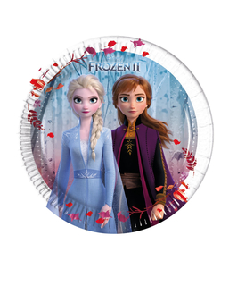  Disney Frozen2™-Pappteller Tischzubehör 8 Stück bunt 20 cm, fig. 1 