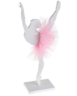  Hübsche Ballerina-Figur aus Holz Deko-Element 17 x 20 cm, fig. 1 