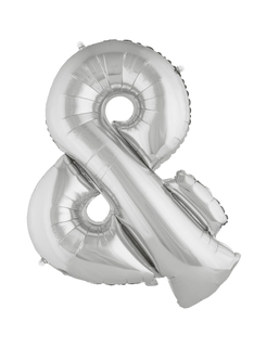  Ballon aluminium géant symbole &amp; argent 80 cm, fig. 1 