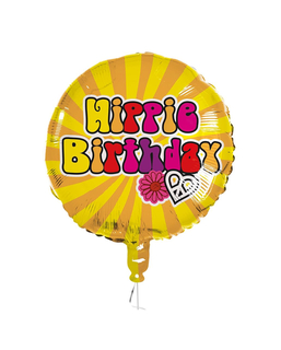  Ballon aluminium Hippie Birthday 45 cm, fig. 1 