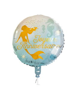  Ballon aluminium Joyeux Anniversaire sirène 45 cm, fig. 1 