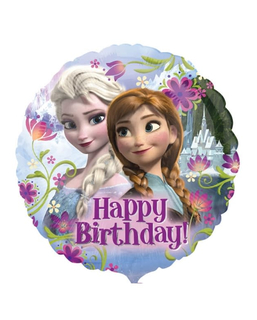  Ballon aluminium Happy Birthday La Reine des Neiges™, fig. 1 