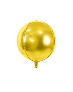  Ballon sphère en aluminium doré métallisé 40 cm, fig. 1 