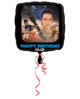  Star Wars VII™ Happy Birthday quadratischer Folienballon, fig. 1 