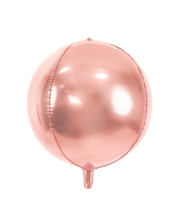  Metallic-Roségold-Aluminium-Kugelballon 40 cm, fig. 1 