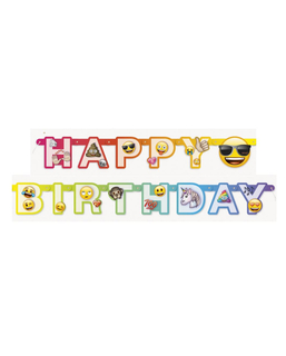  Bannière en carton happy birthday Emoji Rainbow™ 1,8 m, fig. 1 