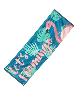  Tropischer-Flamingo-Banner für Sommerpartys bunt 74 x 220 cm, fig. 1 