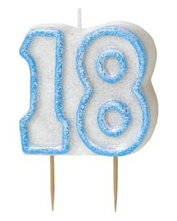  Kerzenalter 18 Jahre blau, fig. 1 