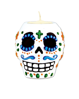  Dia de los Muertos Totenkopf Kerzenhalter 7 cm, fig. 1 