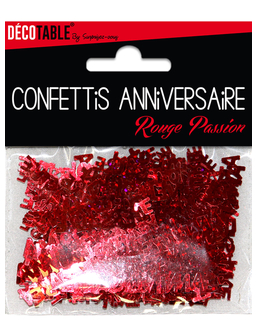  Confettis Joyeux anniversaire rouge passion, fig. 1 