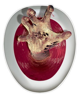  Décoration autocollante pour wc main de zombie 30,5 x 43,2 cm, fig. 1 