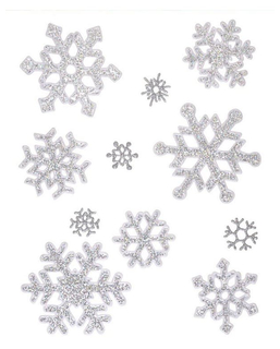  Flocons de neige à paillettes en gel repositionnable Noël, fig. 1 