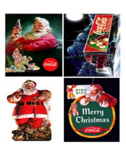  Coca Cola™-Aufkleber Weihnachts-Dekoration bunt 30x20cm, fig. 1 