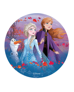  Disque en azyme La Reine des Neiges 2™ Anna, Elsa et Olaf 20 cm, fig. 1 