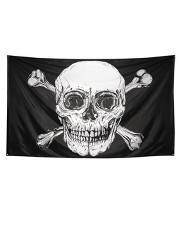  Piratenflagge Jolly Roger Partydeko schwarz-weiss 300 x 200 cm, fig. 1 