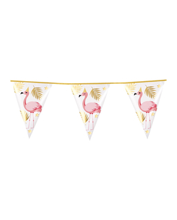  Flamingo-Partygirlande mit Palmen-Motiv bunt 4 m, fig. 1 