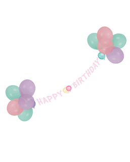  Guirlande avec ballons Happy Birthday pastel 1,5 m, fig. 1 