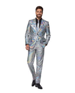  Discoballer-Herrenanzug Opposuits™ silberfarben, fig. 1 