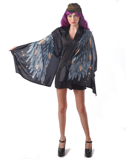  Déguisement Ailes d'ange poncho noir femme, fig. 1 