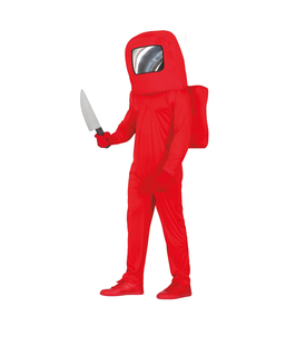  Déguisement astronaute de jeux vidéo rouge adolescent, fig. 1 