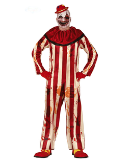  Déguisement clown terrifiant rouge et blanc homme, fig. 1 