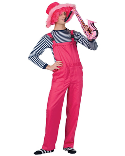  Neon-Latzhose Overall für Erwachsene pink, fig. 1 