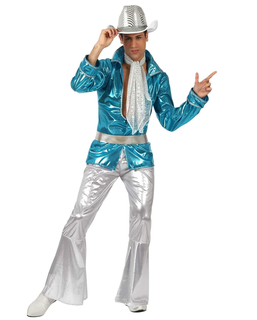  Déguisement disco bleu homme, fig. 1 