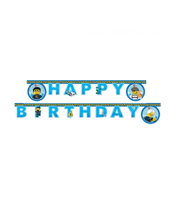  Guirlande en papier Happy Birthday FSC® Lego City™ 2 m, fig. 1 