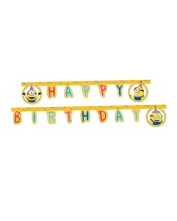  Minions™-Partygirlande "Happy Birthday" Deko bunt 120 cm, fig. 1 