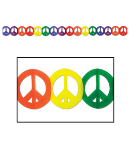  Guirlande multicolore en papier Hippie Peace, fig. 1 