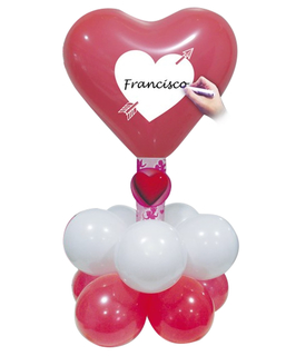  Kit ballons coeurs rouges et blancs personnalisable, fig. 1 