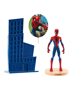  Spiderman™ Tortenaufsatz-Set aus Kunststoff, 8,5 cm, fig. 1 