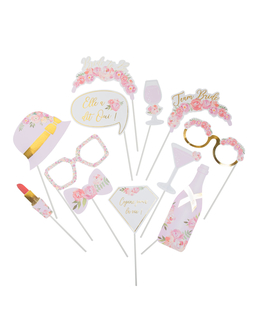  Kit photobooth 12 accessoires EVJF Fleuri, fig. 1 