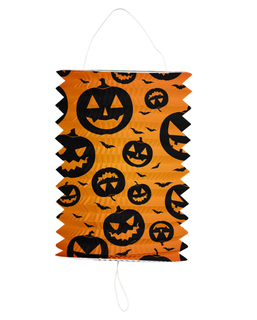  Schaurige Kürbis-Laterne für Halloween orange-schwarz 16 x 22 cm, fig. 1 