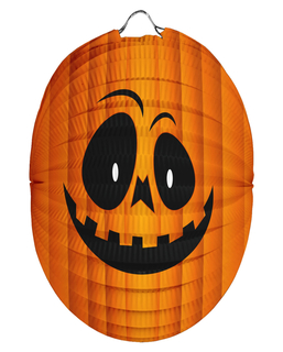  Kürbis-Laterne Halloween Deko orange-schwarz 22 cm, fig. 1 