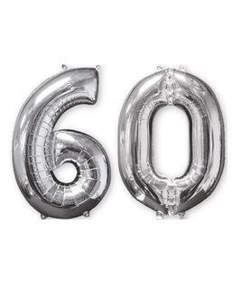  Lot de 2 ballons aluminium 66 cm chiffre argent 60, fig. 1 