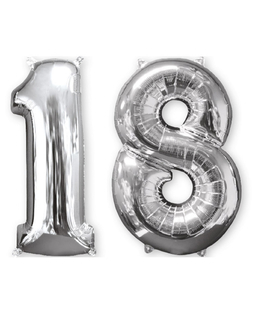  Lot de 2 ballons aluminium chiffre argent 18, fig. 1 