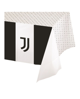  Juventus™-Tischdecke schwarz-weiss 120x180cm, fig. 1 