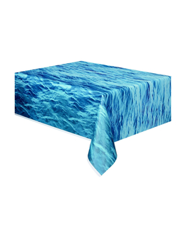  Nappe bleue en plastique vagues de l'océan 137 x 274 cm, fig. 1 